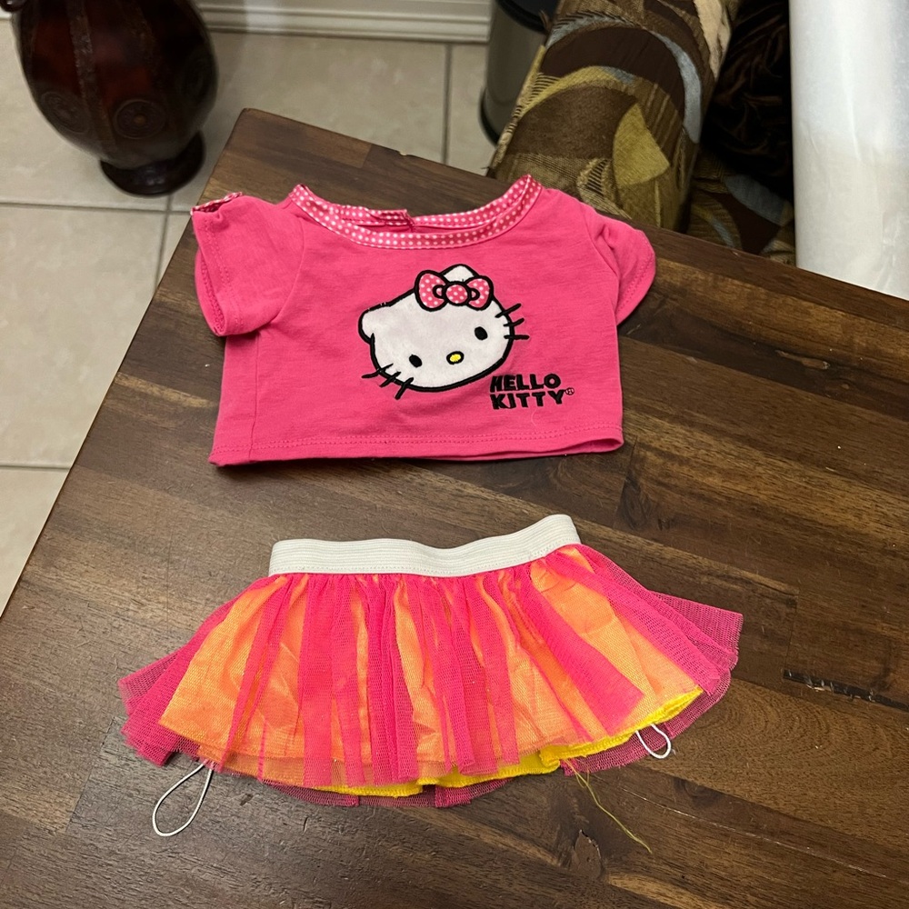 Build A Bear Sanrio Hello Kitty Pink Top Outfit